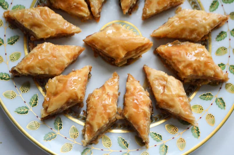 Baklawa Bernadaud plate Maureen Abood