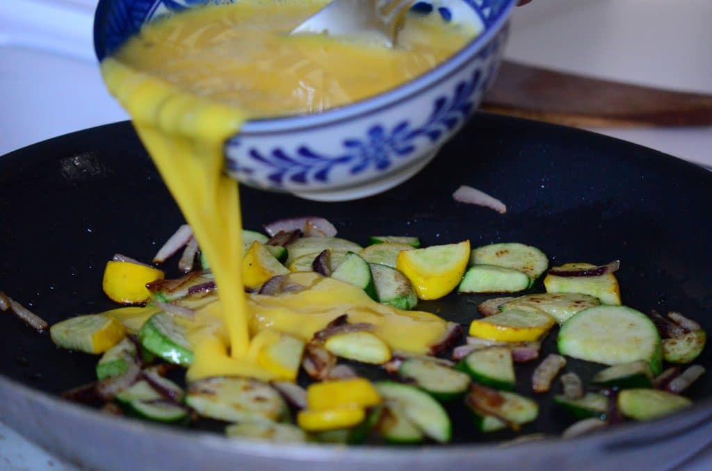 Eggs with zucchini