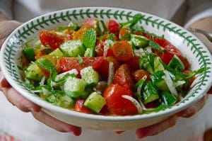 Cucumber Tomato Salad, Maureen Abood.com