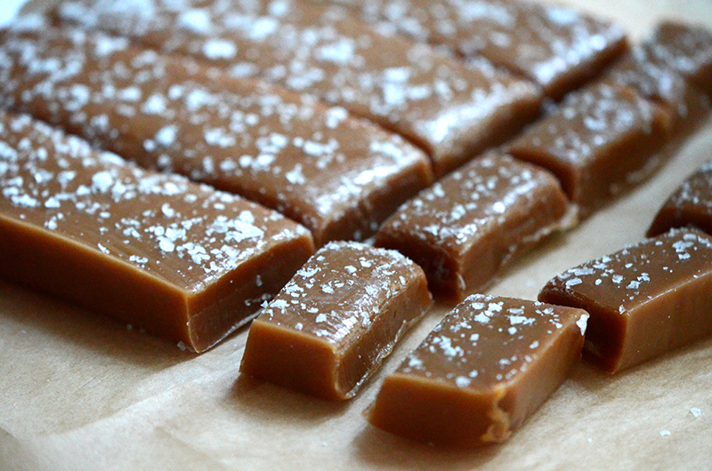 Orange Blossom Caramels with Sea Salt