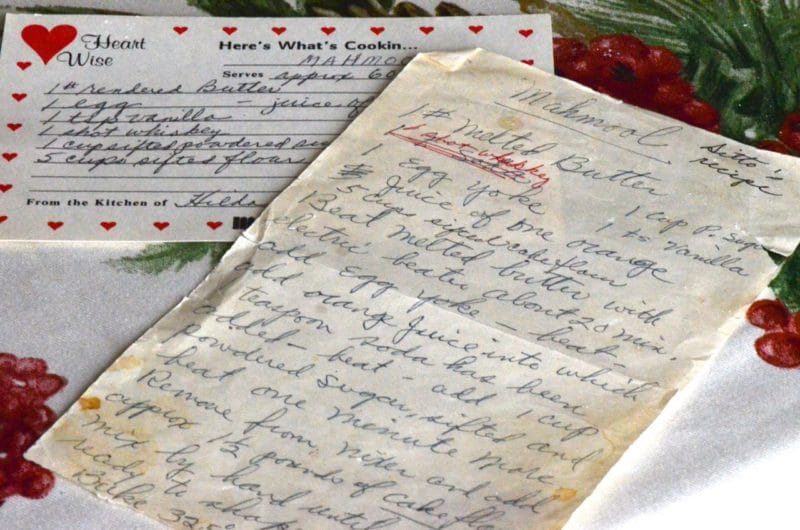 A handwritten recipe for mamoul.