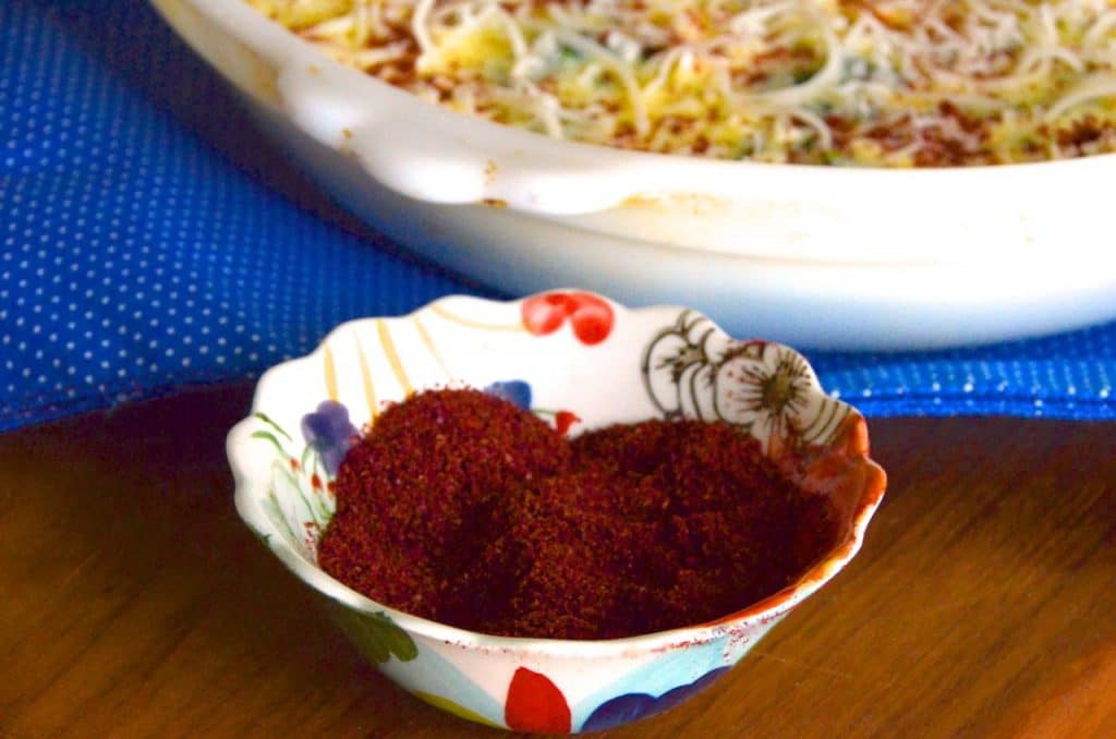 A small dish of sumac.