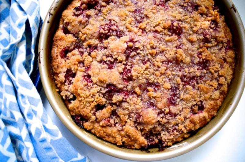 Raspberry crumb cake top, Maureen Abood