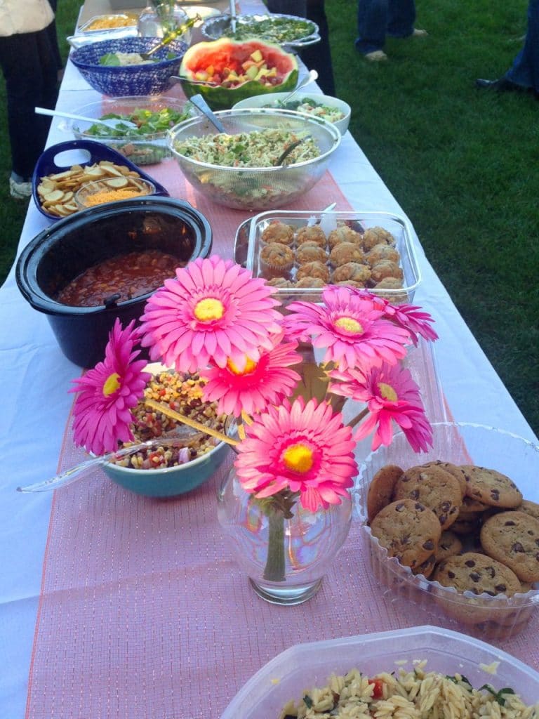 Pot luck buffet, Maureen Abood