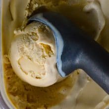 Caramel Ice Cream with scoop