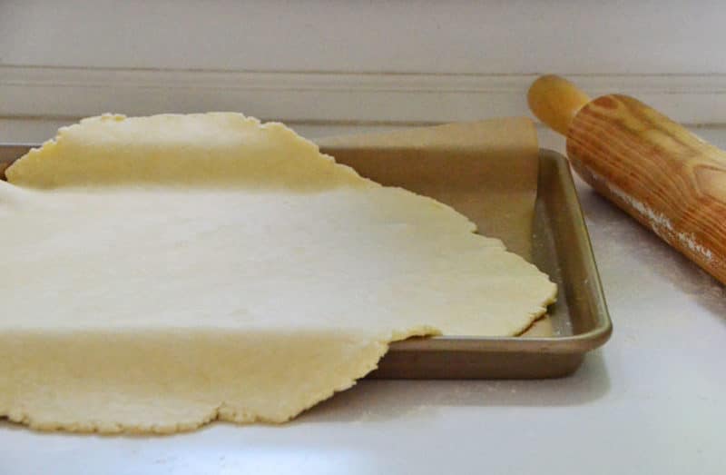 Dough on pan, Maureen Abood