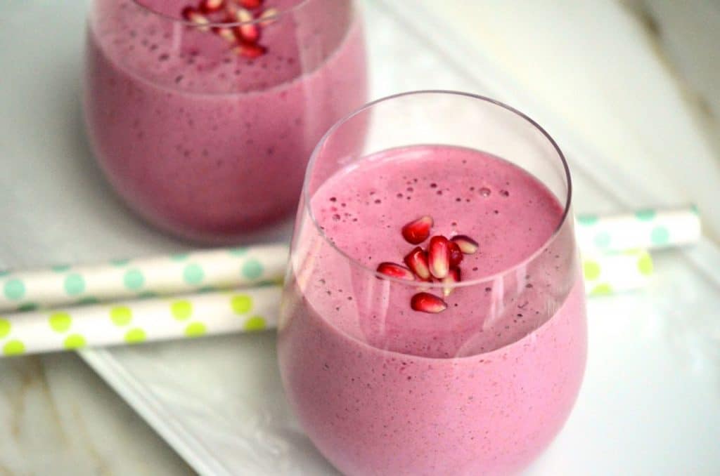 Pomegranate yogurt smoothie, MaureenAbood.com