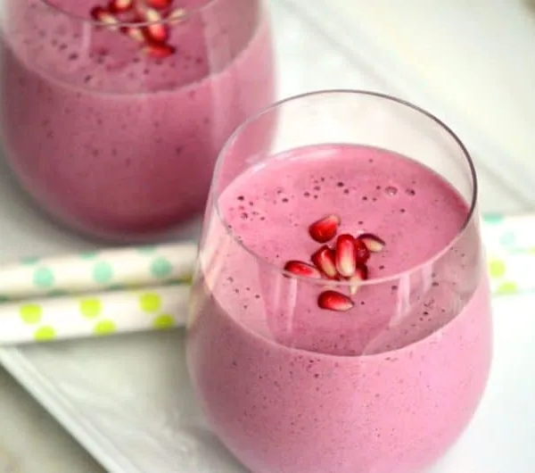 Pomegranate yogurt smoothie, MaureenAbood.com