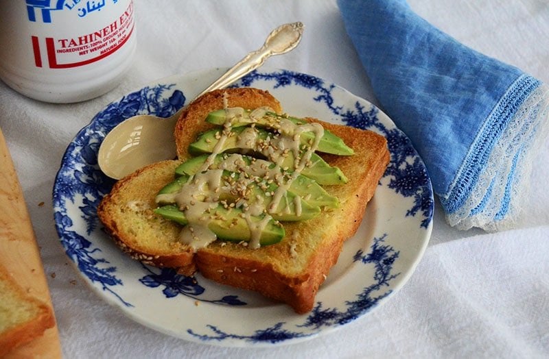 Avocado tahini toast, Maureen Abood