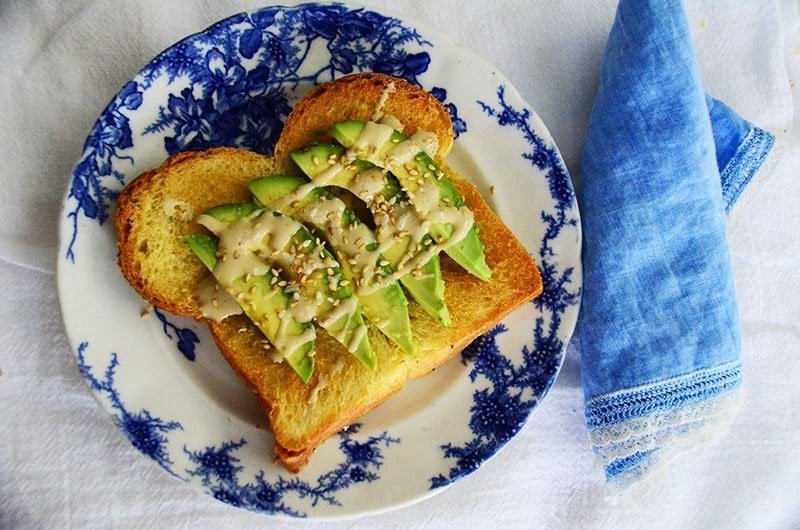 Avocado tahini toast top, Maureen Abood