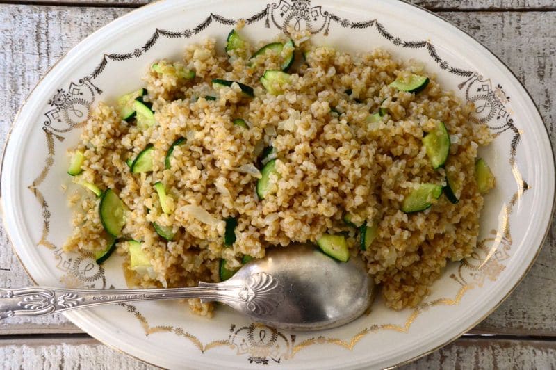 Toasted Bulgur and Zucchini, Maureen Abood