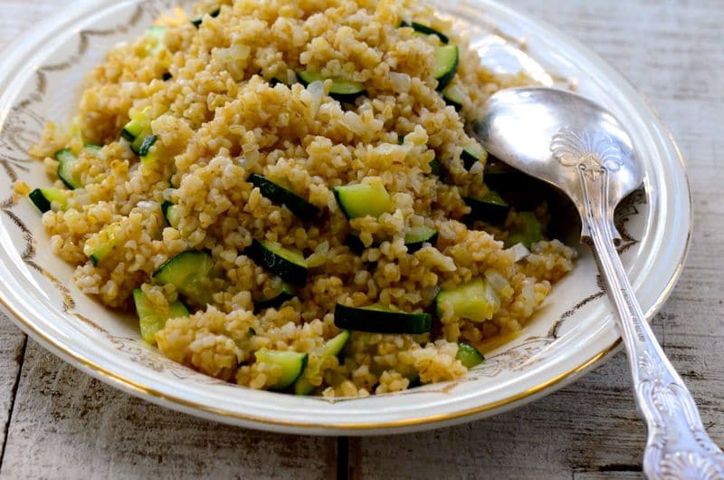 Toasted Bulgur Pilaf with Zucchini. Never too much. - Maureen Abood