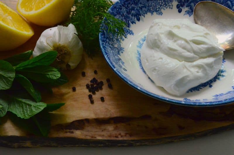 Labneh dip with Garlic and Herbs, MaureenAbood.com