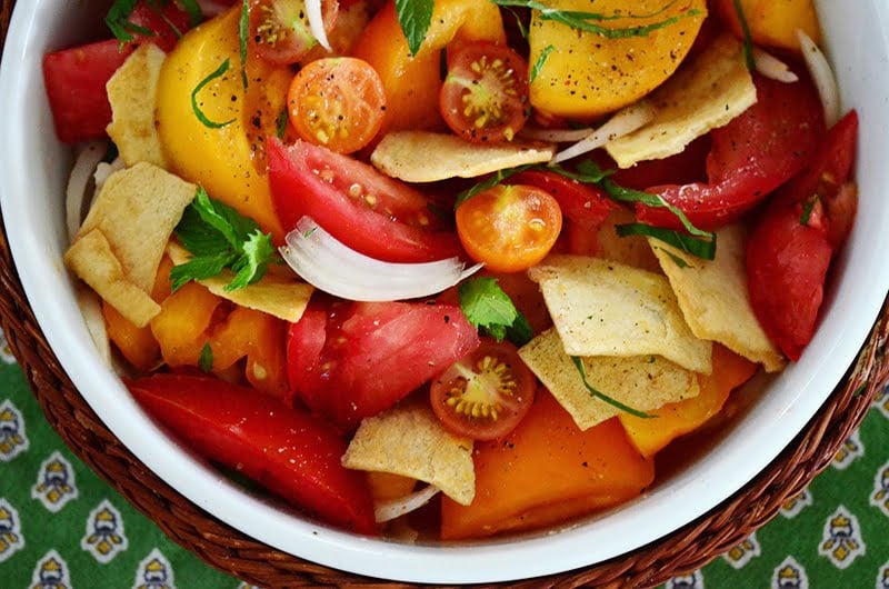Tomato Pita salad