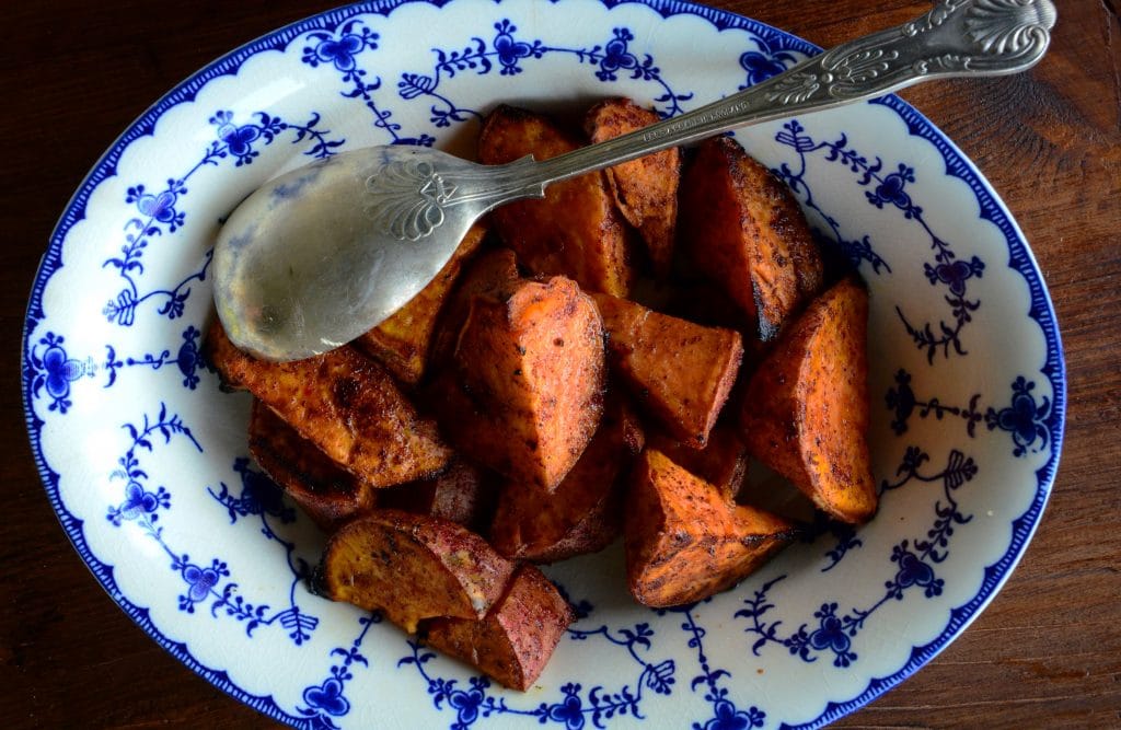 Sumac Roasted Sweet Potatoes by Maureen Abood