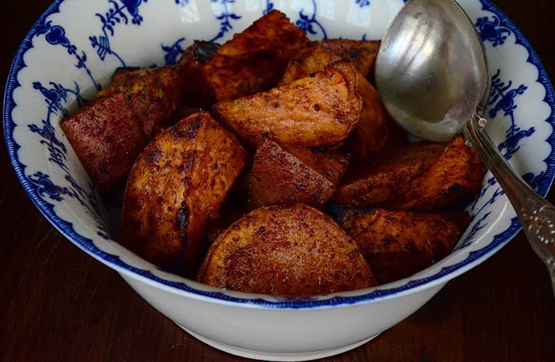 Sumac and Honey Roasted Sweet Potatoes, Maureen Abood