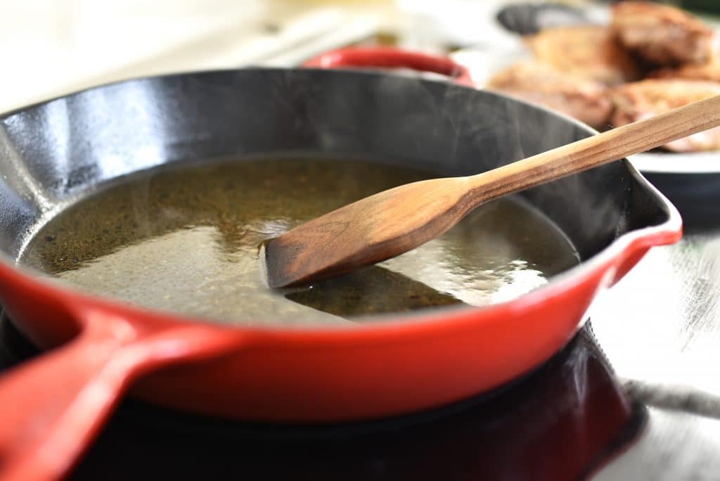 Deglazing Chicken Pan, Maureen Abood