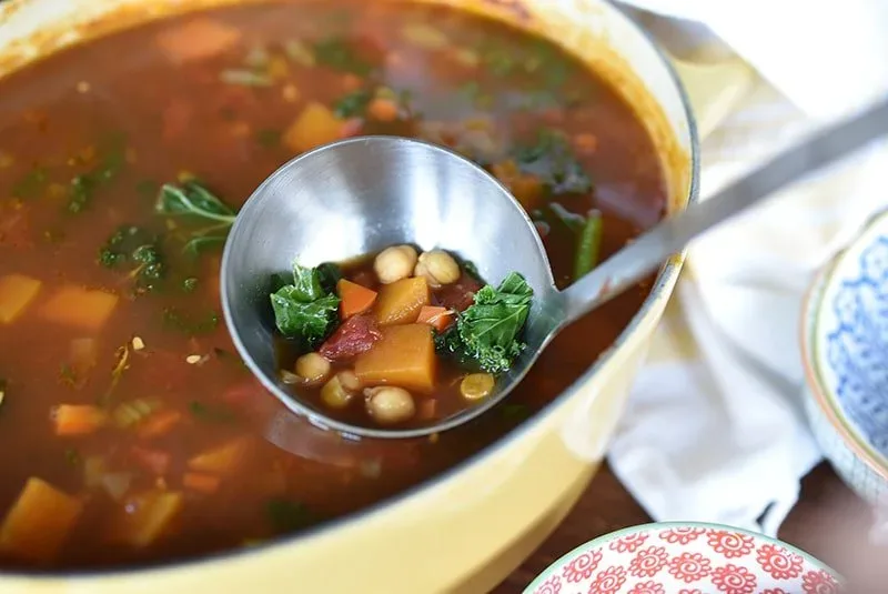 Vegetable Soup with Chickpeas and Kale