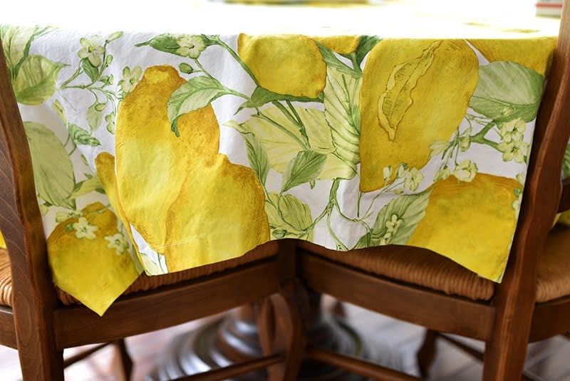 Lemon tablecloth, Maureen Abood