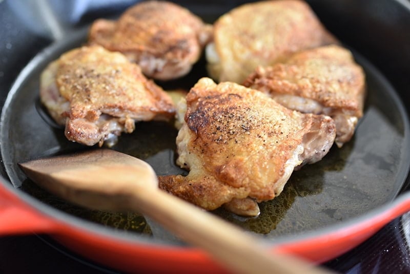 Seared Chicken Thighs, Maureen Abood