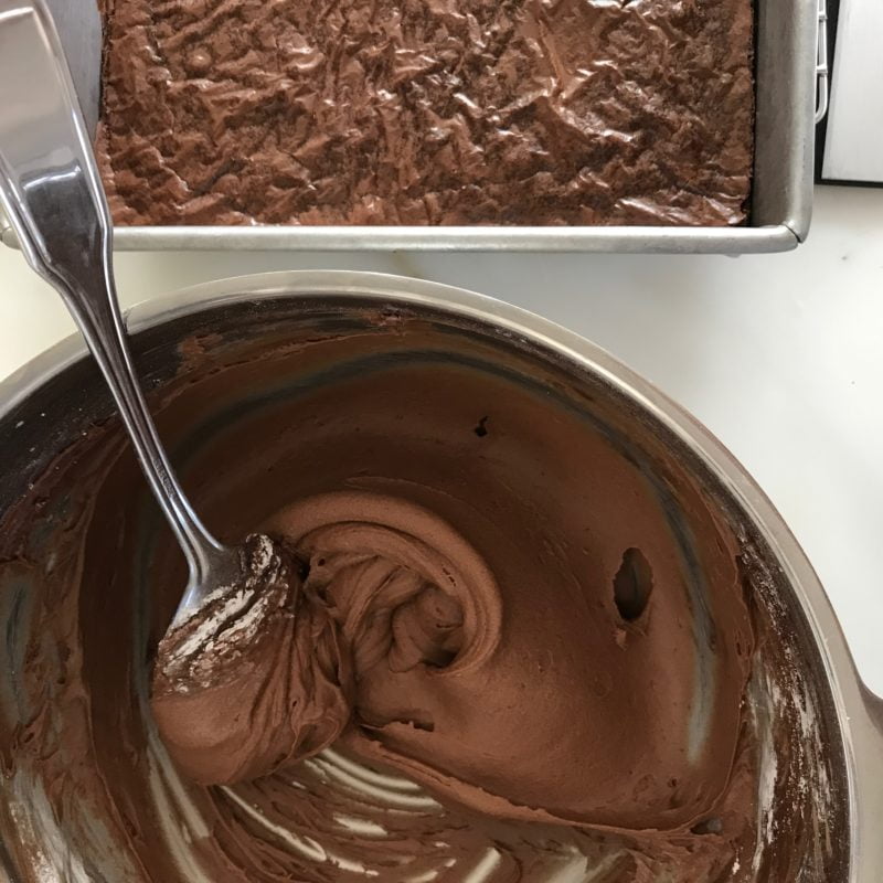 Brownies with perfect chocolate buttercream