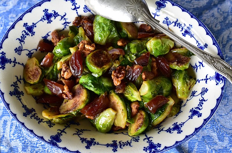 Brussels Sprouts with Dates and Walnuts, Maureen Abood