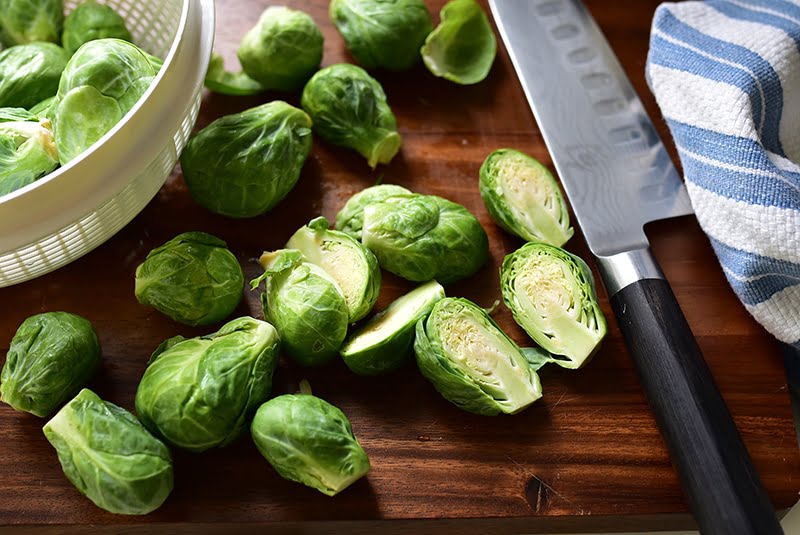 Brussels sprout chop, Maureen Abood
