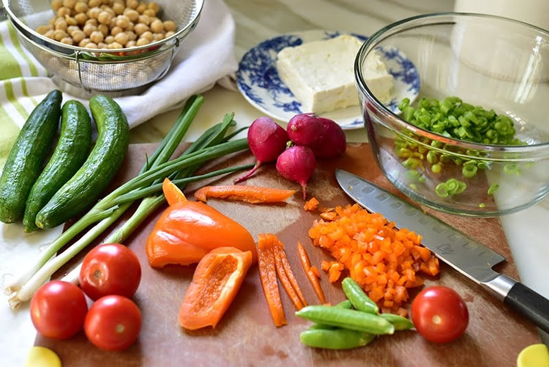 Ingredients for chopping, Maureen Abood