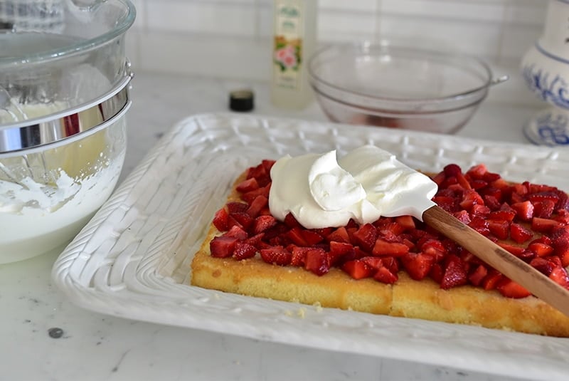 Cake with berries and cream, Maureen Abood.com