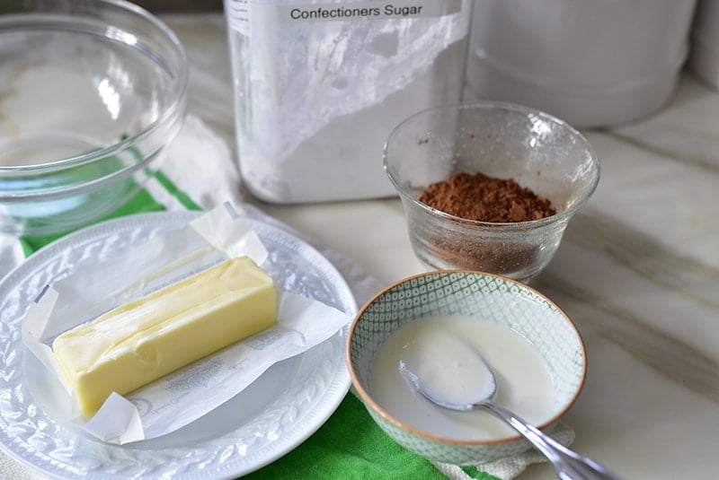 Chocolate buttercream ingredients, MaureenAbood.com