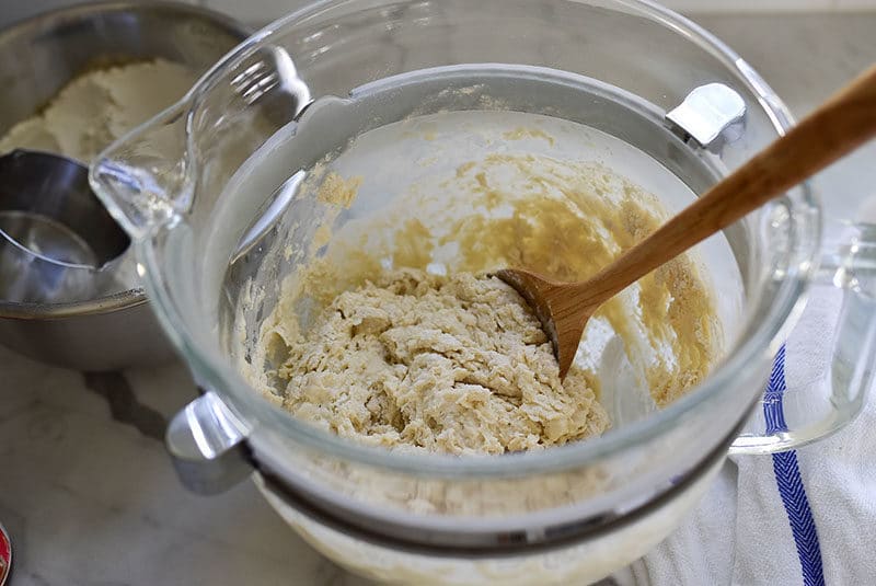 Dough for za'atar bread in a mixing bowl, Maureen Abood