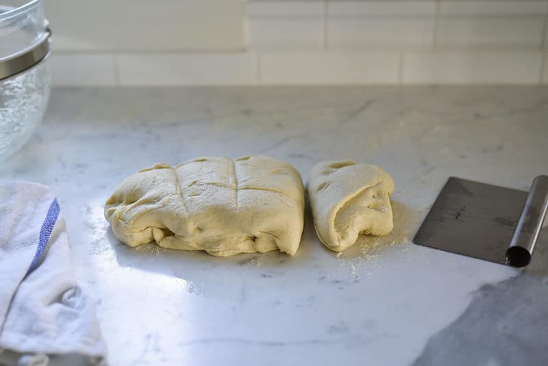 Dough cut into equal pieces for za'atar flatbread, Maureen Abood
