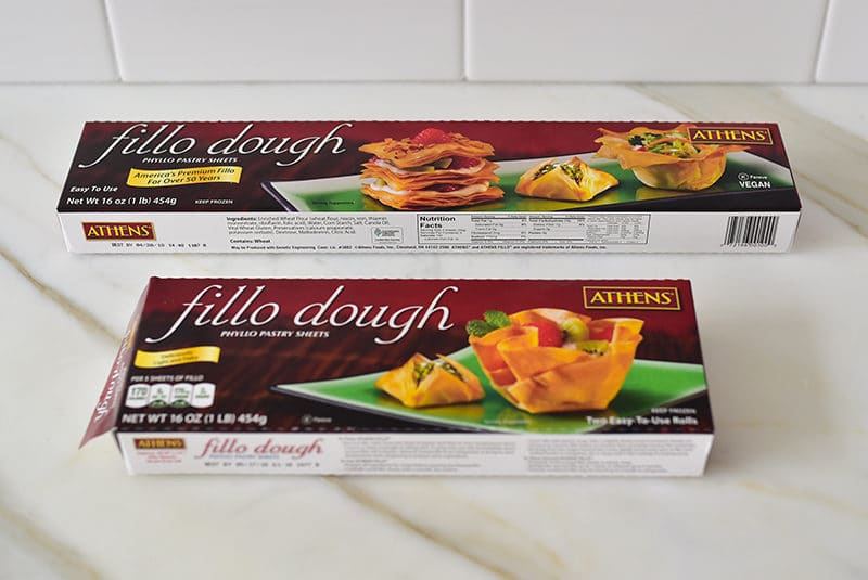 Boxes of phyllo dough in two sizes, Maureen Abood