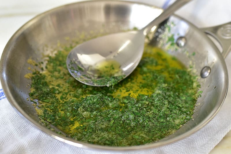 Garlicky herb oil, MaureenAbood.com