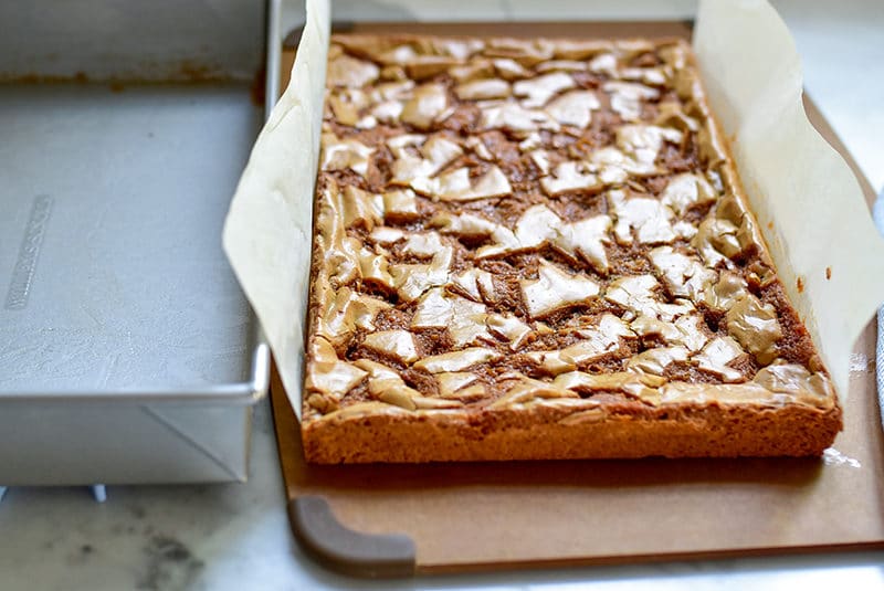 Blondies with Orange Blossom Caramel