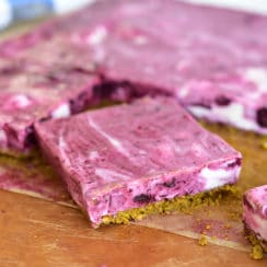 Frozen blueberry swirl bars