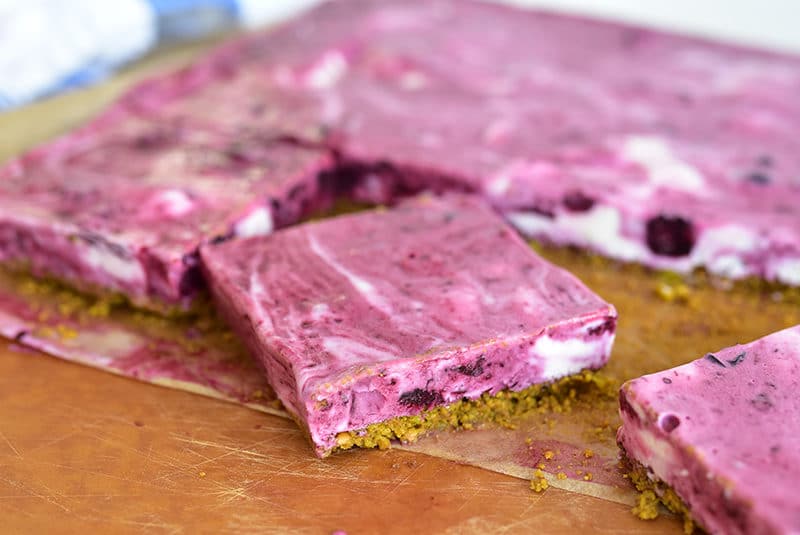 Frozen blueberry swirl bars