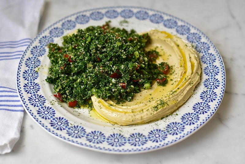 Tabouleh Traditional Lebanese Middle Eastern Salad Bowl Meze Sta