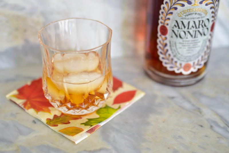 Amaro cocktail on the rocks