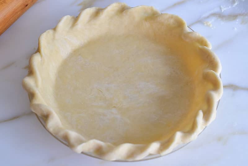 Vegan Coconut Oil Pie Crust crimped