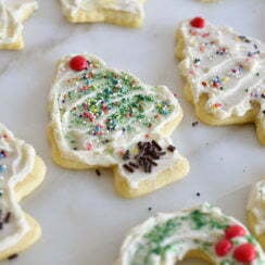 Christmas Tree Frosted Cut-Out Cookies