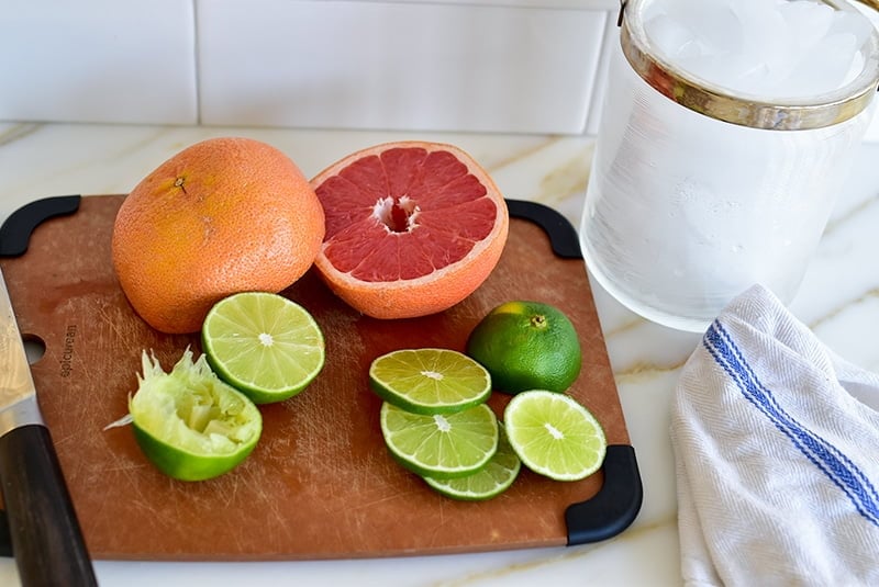 Citrus on a board for a daiquiri