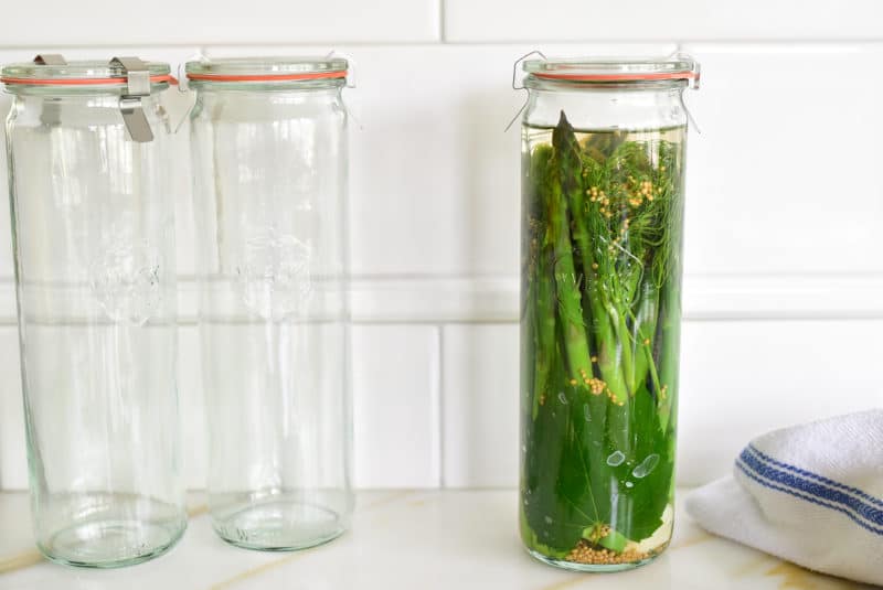 asparagus pickles in a weck jar