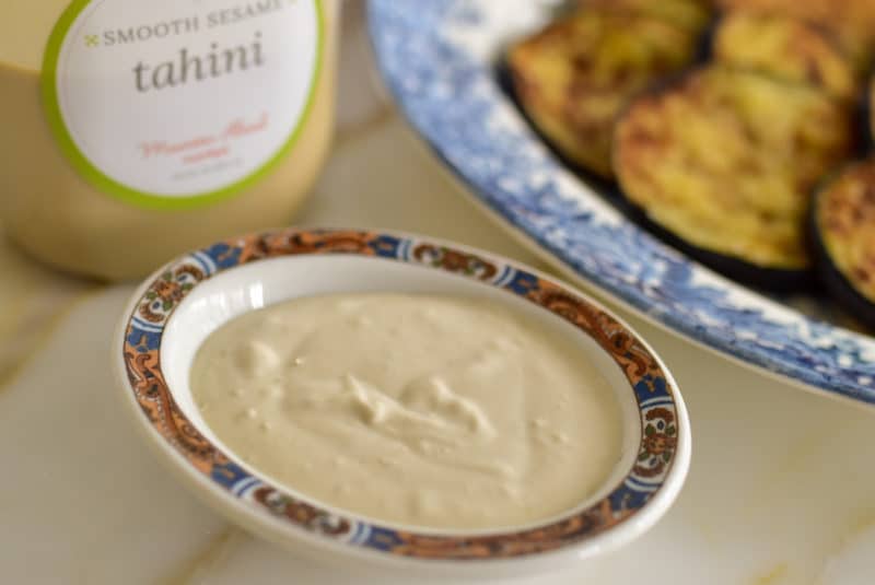 Lebanese Tahini sauce in a small dish