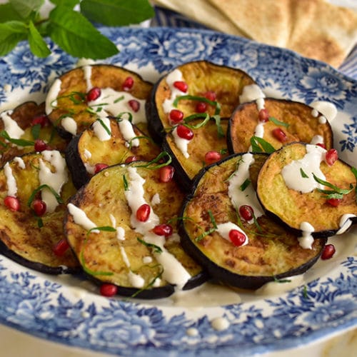 Garlic Tahini Eggplant - Maureen Abood