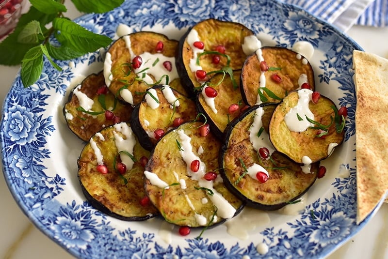 Lebanese eggplant with garlic tahini