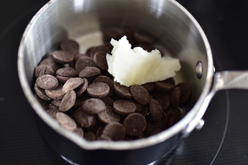 Chocolate chips with coconut oil