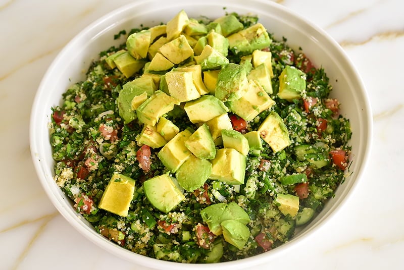 Avocado Tabbouleh, the original chopped salad - Maureen Abood