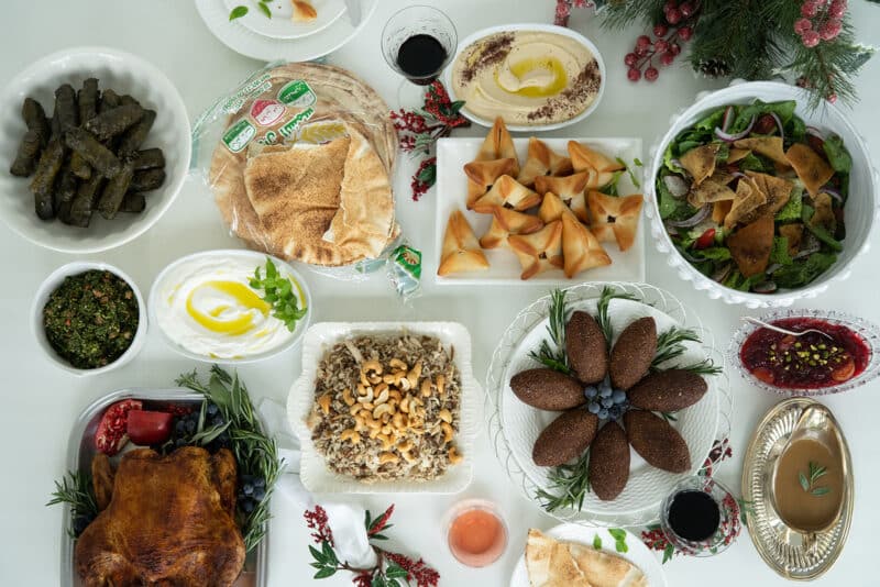 Lebanese Thanksgiving table