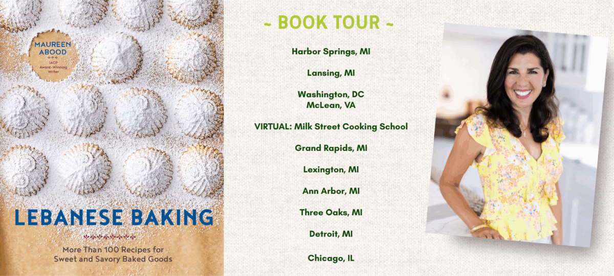 Maureen Abood Lebanese Baking book tour list